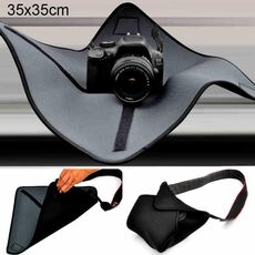 Coperta avvolgente magica con borsa in neoprene antiurto per obiettivo per fotocamera Canon / Nikon / Sony, dimensioni: 35 x 35 cm