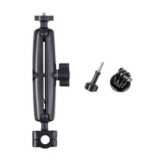 Supporto fisso per manubrio anteriore auto Ballhead da 25 mm con adattatore per treppiede e vite per GoPro Hero12 Black / Hero11 /10 /9 /8 /7 /6 /5, Insta360 Ace / Ace Pro, DJI Osmo Action 4 e altre action camera