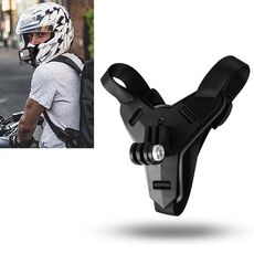 Supporto per cintura per casco per GoPro Hero12 Black / Hero11 /10 /9 /8 /7 /6 /5, Insta360 Ace / Ace Pro, DJI Osmo Action 4 e altre action cam (nero)