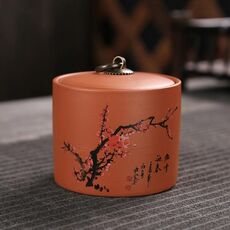 Contenitore per tè sigillato in ceramica Redware Teiera (prugna)