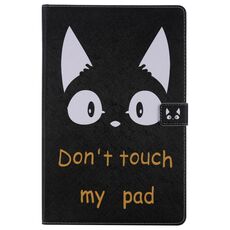 Per Lenovo Tab M10 Plus TB-X606F Custodia in pelle a vibrazione orizzontale con motivo dipinto con supporto e slot per schede e portafoglio e funzione di sospensione / sveglia (orecchie di gatto)