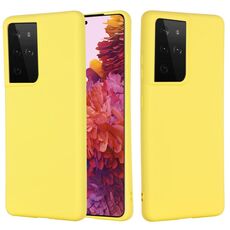 Per Samsung Galaxy S30 Custodia a copertura totale antiurto in silicone liquido ultra puro (giallo)