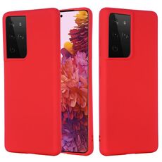Per Samsung Galaxy S30 Custodia a copertura totale antiurto in silicone liquido ultra puro (rosso)