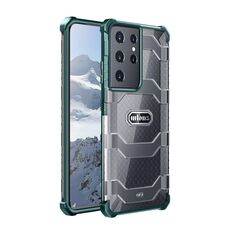 Per Samsung Galaxy S21 Ultra / S30 Ultra wlons Explorer Series PC + Custodia protettiva in TPU (verde scuro)