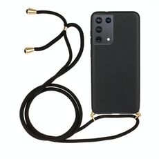 Per Samsung Galaxy S21 Ultra 5G materiale paglia di grano + custodia protettiva in TPU con cordino (nero)