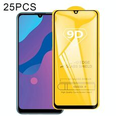 Per Huawei Honor 9A 25 PCS 9D Full Glue Pellicola in vetro temperato a schermo intero