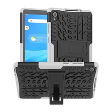 Per Lenovo Tab M8 (2020) TB-8705F Custodia protettiva antiurto antiurto per pneumatici da 8,0 pollici TPU + PC con supporto (bianco)