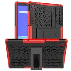 Per Lenovo Tab M10 HD Gen 2 (TB-X306F) Custodia antiurto per pneumatici TPU + PC con supporto (rosso)
