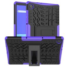 Per Lenovo Tab M10 HD Gen 2 (TB-X306F) Custodia antiurto per pneumatici TPU + PC con supporto (viola)
