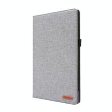 Per Lenovo Tab P11 Custodia protettiva in TPU con vibrazione orizzontale + tessuto in pelle PU con clip per biglietto da visita (grigio)