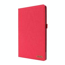 Per Lenovo Tab P11 Custodia protettiva in TPU con vibrazione orizzontale + tessuto in pelle PU con clip per biglietto da visita (rosso)