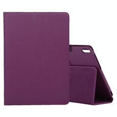 Per Lenovo Smart Tab M10 / P10 10.1 pollici Litchi Texture Custodia in pelle a vibrazione orizzontale in tinta unita con supporto e slot per penna (viola)