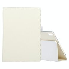 Per Lenovo Smart Tab M10 / P10 10.1 pollici Litchi Texture Custodia in pelle a vibrazione orizzontale in tinta unita con supporto e slot per penna (bianco)