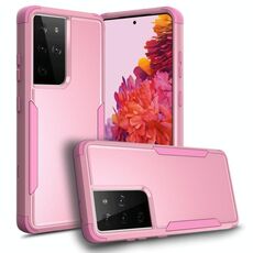 Per Samsung Galaxy S21 Ultra 5G TPU + custodia protettiva antiurto PC (rosa)