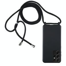 Per Samsung Galaxy S21 Ultra 5G Candy Colors Custodia protettiva TPU con cordino (nero)