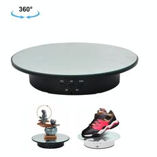 20cm USB elettrico rotante giradischi girevole stand video tiro puntelli girevole per la fotografia, carico: 8 kg (specchio nero)