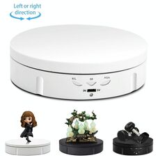 14.6cm USB elettrico rotante giradischi girevole stand video tiro puntelli girevoli per la fotografia, carico: 10 kg (bianco)
