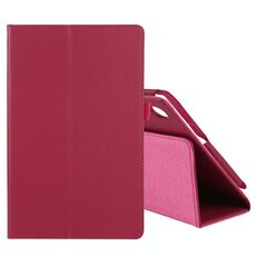 Per Lenovo Tab M10 HD Litchi Texture Colore solido Colore orizzontale in pelle flip in pelle con supporto e slot a penna (rosa rossa)