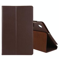 Per Lenovo TAB M10 HD Litchi Texture Colore solido Colore orizzontale in pelle flip in pelle con supporto e slot da penna (marrone)