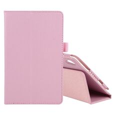 Per Lenovo Tab M8 Litchi Texture Colore solido Custodia in pelle flip orizzontale con titolare e penna slot (rosa)