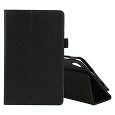 Per Lenovo Tab M8 Litchi Texture Colore solido Colore orizzontale in pelle flip con titolare e slot a penna (nero)