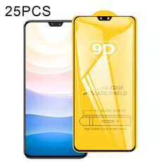 Per vivo S9 25 PCS 9D colla a schermo intero a schermo intero in vetro temperato