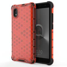 Per alcatel 1b (2020) Caso a nido d'ape a nido d'antiurto PC + TPU (rosso)
