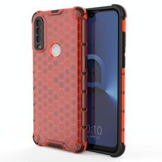 Per Alcatel 1s (2020) Ambito antiurto PC + custodia TPU (rosso)