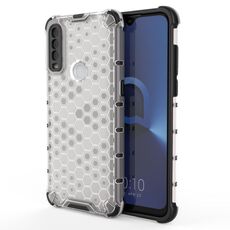 Per Alcatel 1s (2020) Ambito antiurto PC + custodia TPU (bianco)