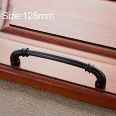 3 PCS 6569-128 Maniglia per porta del cassetto in legno di pesca nero opaco