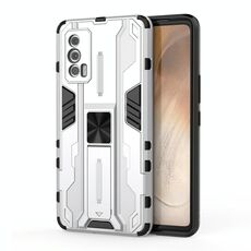 Per vivo Iqoo NEO5 SuperSonic PC + custodia antiurto TPU con supporto (argento)