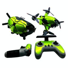 FPV-TZ-SF 4 in 1 impermeabile anti-graffio decalcomania con wrap adesivi personalizzati kit cinematografici per DJI FPV Drone & Goggles V2 e telecomando e rocker (verde fluorescente)
