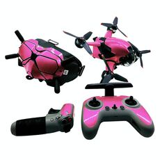 FPV-TZ-SF 4 in 1 impermeabile anti-graffio decalcomania con wrap adesivi kit cinematografici personalizzati per DJI FPV Drone & Goggles V2 e telecomando e rocker (rosa fluorescente)