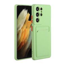 Per Samsung Galaxy S21 Ultra 5G Slot Slot Design Design antiurto TPU Cassa protettiva (verde)