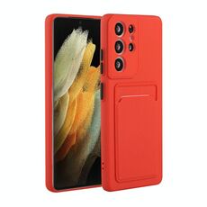 Per Samsung Galaxy S21 Ultra 5G Slot Slot Design Design antiurto TPU Caso protettivo (rosso)
