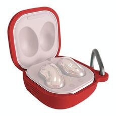 Per Samsung Galaxy Buds Live / Pro Bluetooth Custodia protettiva in silicone con gancio (vino rosso)