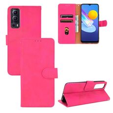 Per vivo Y72 5G / IQOO Z3 5G colore solido pelle sensazione fibbia magnetica orizzontale flip vitello texture custodia in pelle PU con titolare e carte slot e portafoglio (rose rossa)