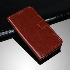 Per Asus Zenfone 8 ZS590KS Idewei Crazy Horse Texture Custodia in cuoio orizzontale in pelle con supporto e carte e portafoglio (Brown)