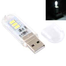 3W 3LEDs 5V 80LM USB LED Luce da libro Luce notturna portatile Luce bianca