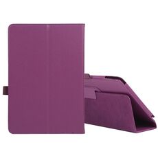 Per Amazon Fire HD 10 2021 Texture Litchi Colore solido Colore orizzontale in pelle flip con supporto e slot per penna (viola)
