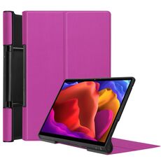 Per Lenovo Yoga Pad Pro 13 pollici YF K606F Struttura custer Struttura orizzontale flip in pelle PU con supporto (viola)
