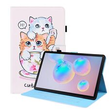 Per Samsung Galaxy Tab S8 / GALAXY TAB S7 2020 SM-T870 / SM-T875 Caso di pelle orizzontale a flip orizzontale con supporto e carta Slot e cornice fotografica (Cat Brothers)