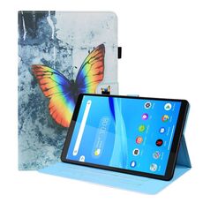 Per Lenovo TAB M8 FHD TB-8505F / TB-8705X Caso di cuoio a flip orizzontale orizzontale a 8.0 pollici con supporto e carta Slot e cornice per foto (farfalla a colori)