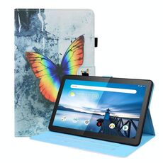 Per Lenovo M10 FHD REL TB-X605FC / TB-X605LC Caso di cuoio orizzontale a flip orizzontale con supporto e carte e fotogrammi fotografici (farfalla a colori)