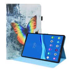Per Lenovo M10 Plus TB-X606F Caso di pelle orizzontale a flip orizzontale con supporto e carta Slot e cornice fotografica (a colori Butterfly)