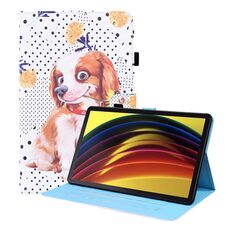 Per Lenovo Tab P11 TB-J606F Caso di pelle flip orizzontale con supporto e carte e cornice fotografica (piccolo cane fiore)