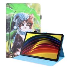 Per Lenovo Tab P11 TB-J606F Caso di pelle flip orizzontale con supporto e carte e cornice fotografica (gattino BIB)