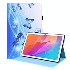Per Huawei Matepad T 10 / T 10s / onore Godetevi 2 10.1 Custodia in pelle flip orizzontale a 10.1 con titolare e slot per schede e cornice per foto (farfalla blu)