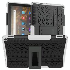 Per Amazon Fire HD 10 2021 Trama pneumatica TPU antiurto TPU + custodia protettiva PC con supporto (bianco)
