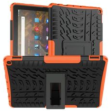 Per Amazon Fire HD 10 2021 Trama pneumatica TPU antiurto TPU + custodia protettiva PC con supporto (arancione)